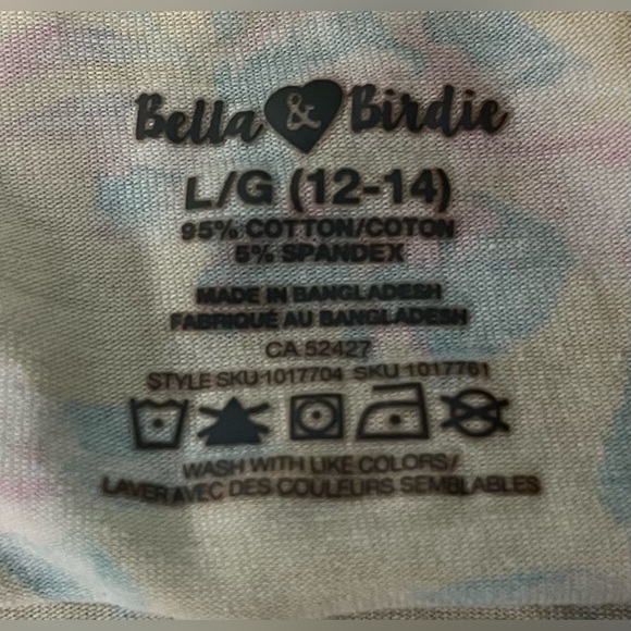 Caution to the Wind Grey and White Stripped Crop long sleeve shirt, Girl size 10 - Picture 3 of 5